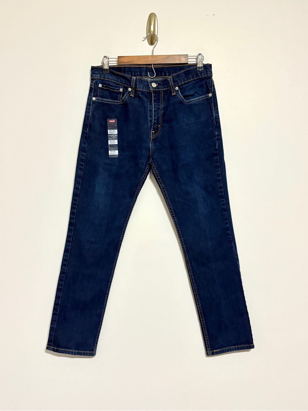 Levi's Men's 511 Slim Dark Blue Straight Fit Jeans NEW Size 33 x 30 Stretch